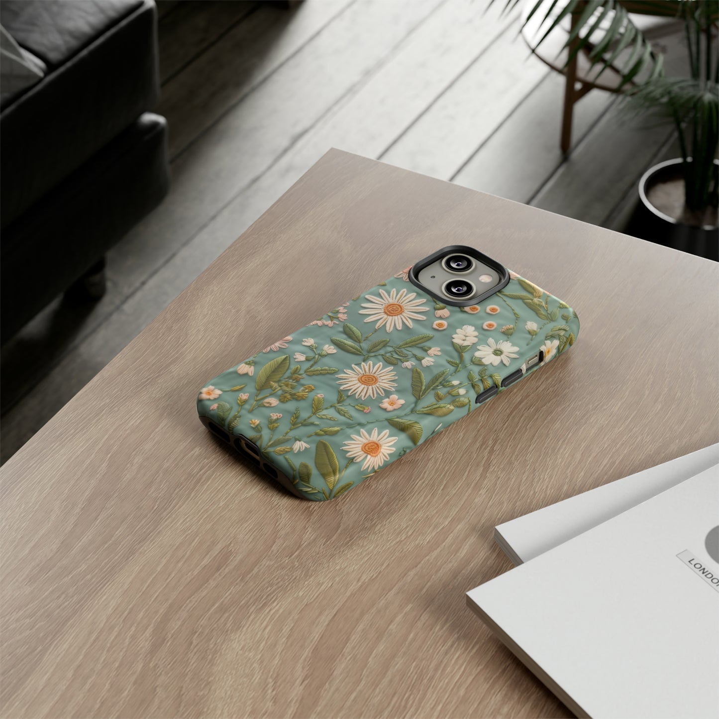 Custodia per telefono Serene Daisy Garden, cover dal design floreale Spring Bloom per smartphone, custodie per telefoni resistenti 