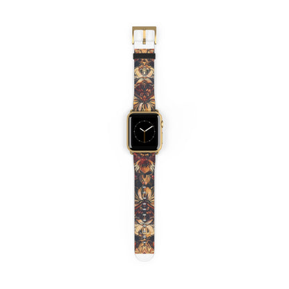 Renaissance Art Inspired Apple Watch Band, Classic Floral Tapestry Design, Elegant Accessory for Art Historians and Aficionados. Apple Watch Band Apple Watch Straps For Series 4 5 6 7 8 9 ULTRA SE 38/40/41mm & 42/44/45mm Vegan Faux Leather Band