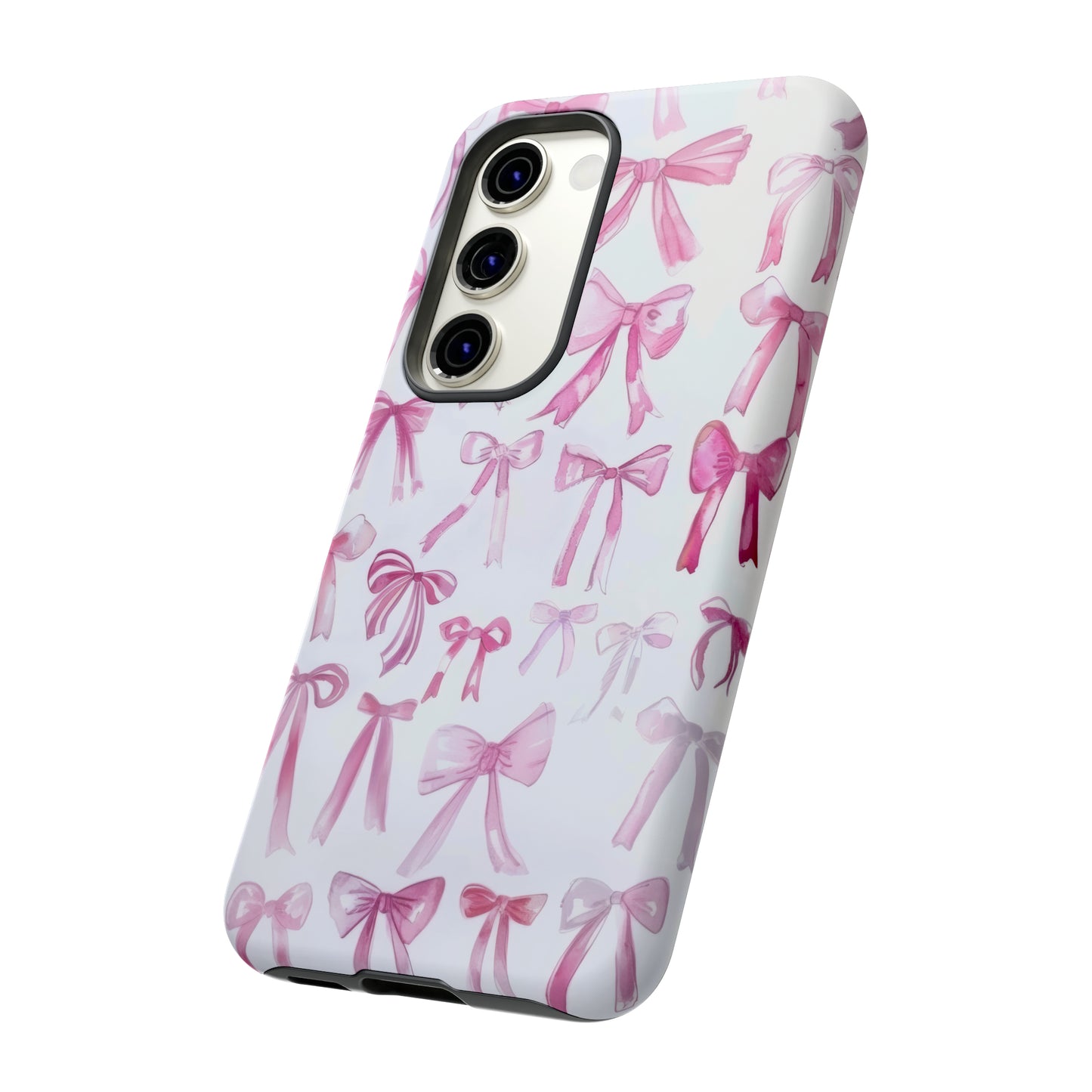 Pretty Pink Bows Phone Case, Feminine Ribbon Design Cover for Smartphones, Charming Accessory, Tough Phone Cases