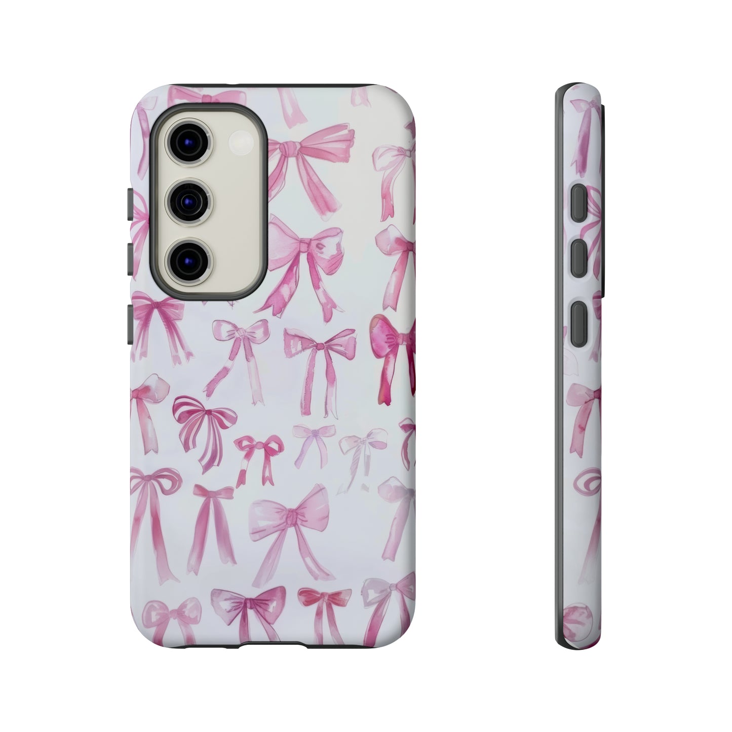 Pretty Pink Bows Phone Case, Feminine Ribbon Design Cover for Smartphones, Charming Accessory, Tough Phone Cases