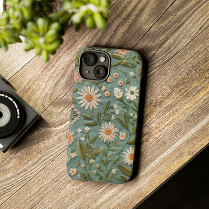 Custodia per telefono Serene Daisy Garden, cover dal design floreale Spring Bloom per smartphone, custodie per telefoni resistenti 