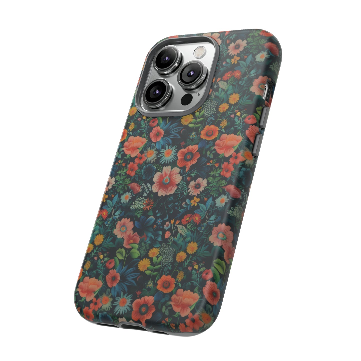 Custodia per iPhone Prato vibrante, esplosione floreale colorata, cover per telefono resistente ed elegante, custodie per telefono resistenti