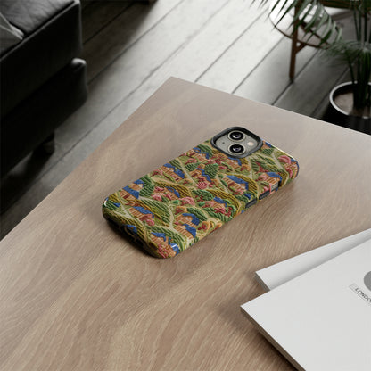 Caratteristica custodia per iPhone trapuntata in stile country, design patchwork affascinante, cover per telefono artistica e protettiva, custodie per telefono resistenti