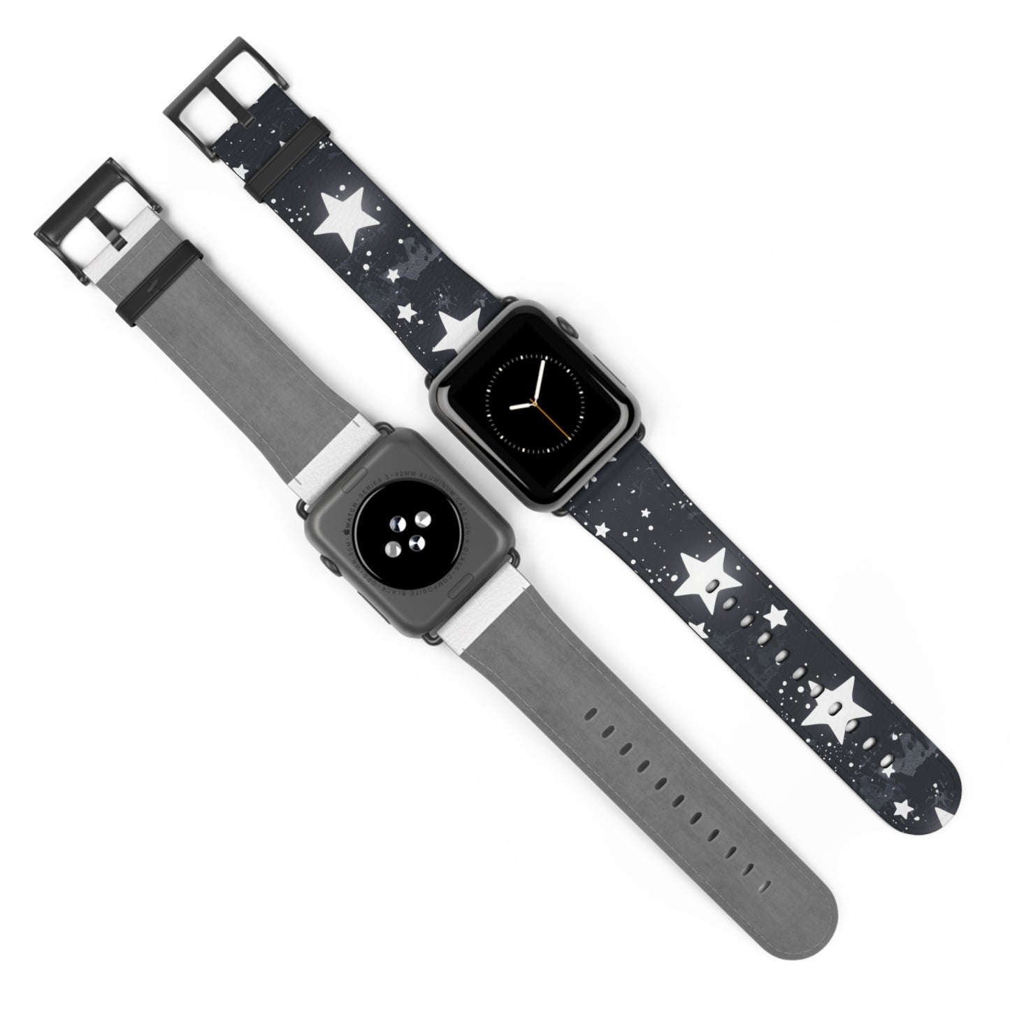 Celestial Stars Night Sky Smartwatch Band | Galactic Theme Watch Strap | Fashionable Astronomy-Inspired Accessory. Apple Watch Band Apple Watch Straps For Series 4 5 6 7 8 9 ULTRA SE 38/40/41mm & 42/44/45mm Vegan Faux Leather Band