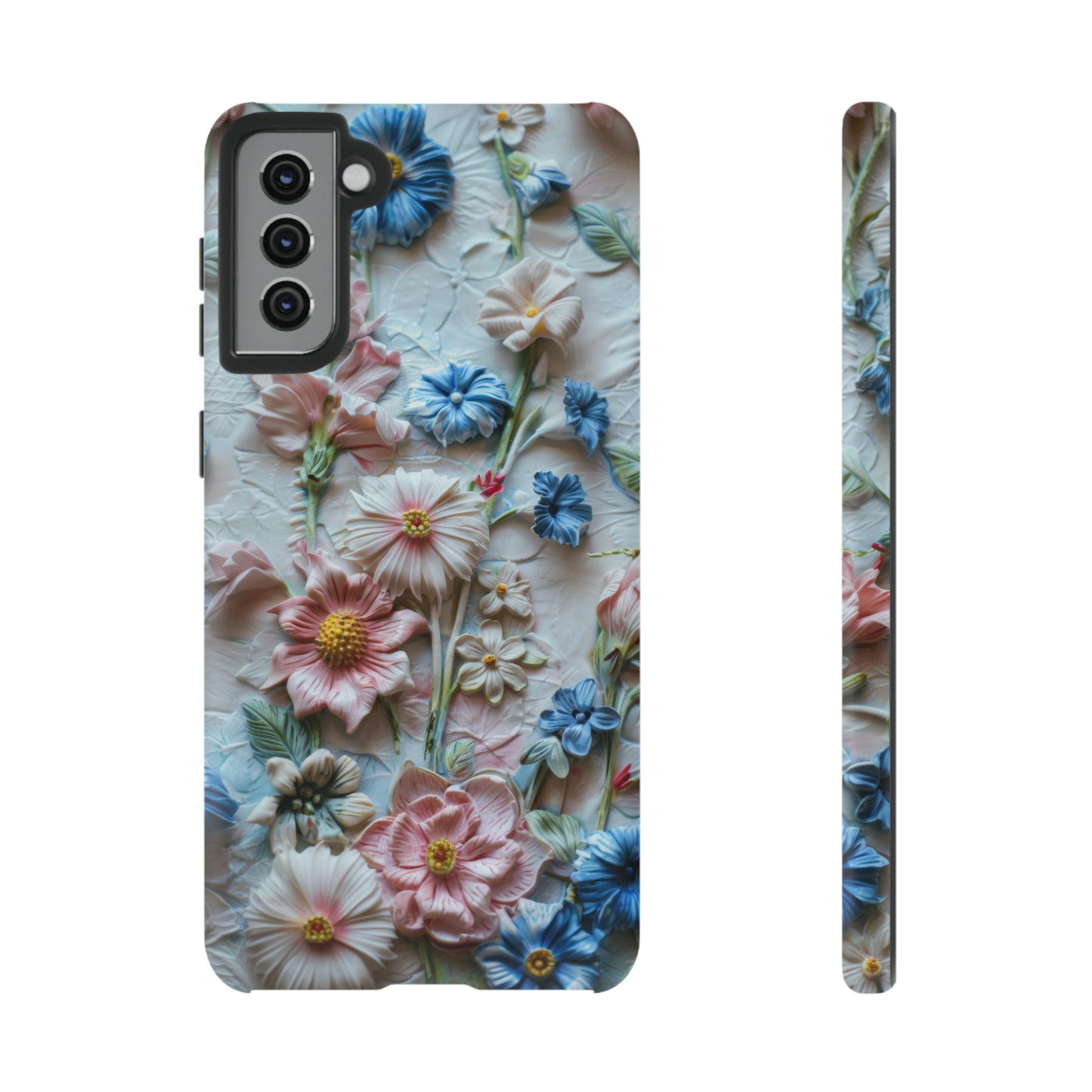 Florale Handyhülle, 3D Blumentextur Handyhülle, Schützendes &amp; stylisches Smartphone Accessoire, Robuste Handyhüllen 