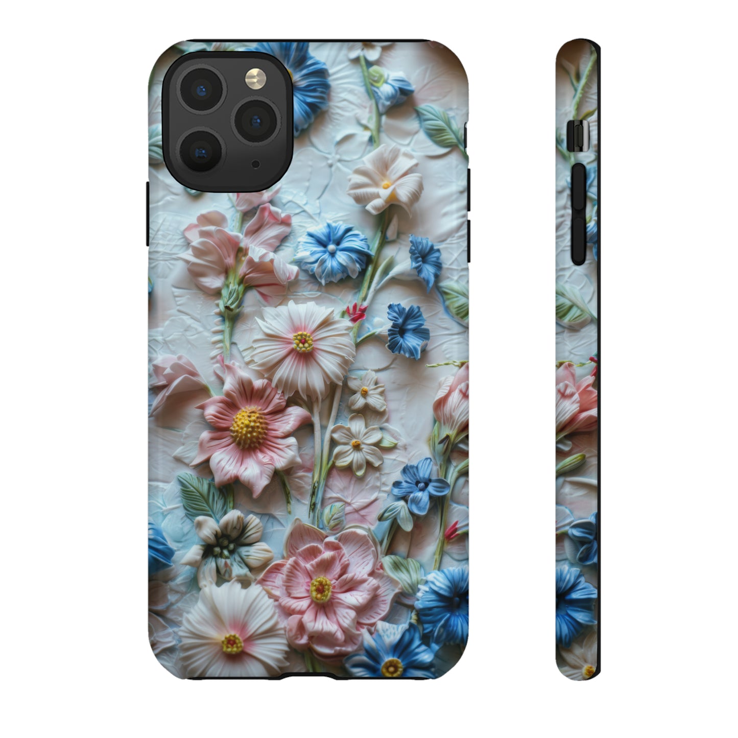 Florale Handyhülle, 3D Blumentextur Handyhülle, Schützendes &amp; stylisches Smartphone Accessoire, Robuste Handyhüllen 