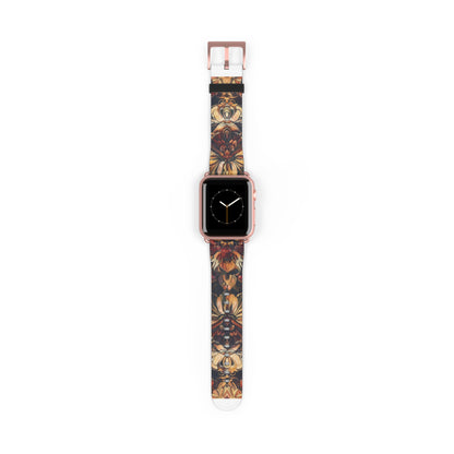 Renaissance Art Inspired Apple Watch Band, Classic Floral Tapestry Design, Elegant Accessory for Art Historians and Aficionados. Apple Watch Band Apple Watch Straps For Series 4 5 6 7 8 9 ULTRA SE 38/40/41mm & 42/44/45mm Vegan Faux Leather Band