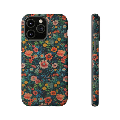 Custodia per iPhone Prato vibrante, esplosione floreale colorata, cover per telefono resistente ed elegante, custodie per telefono resistenti