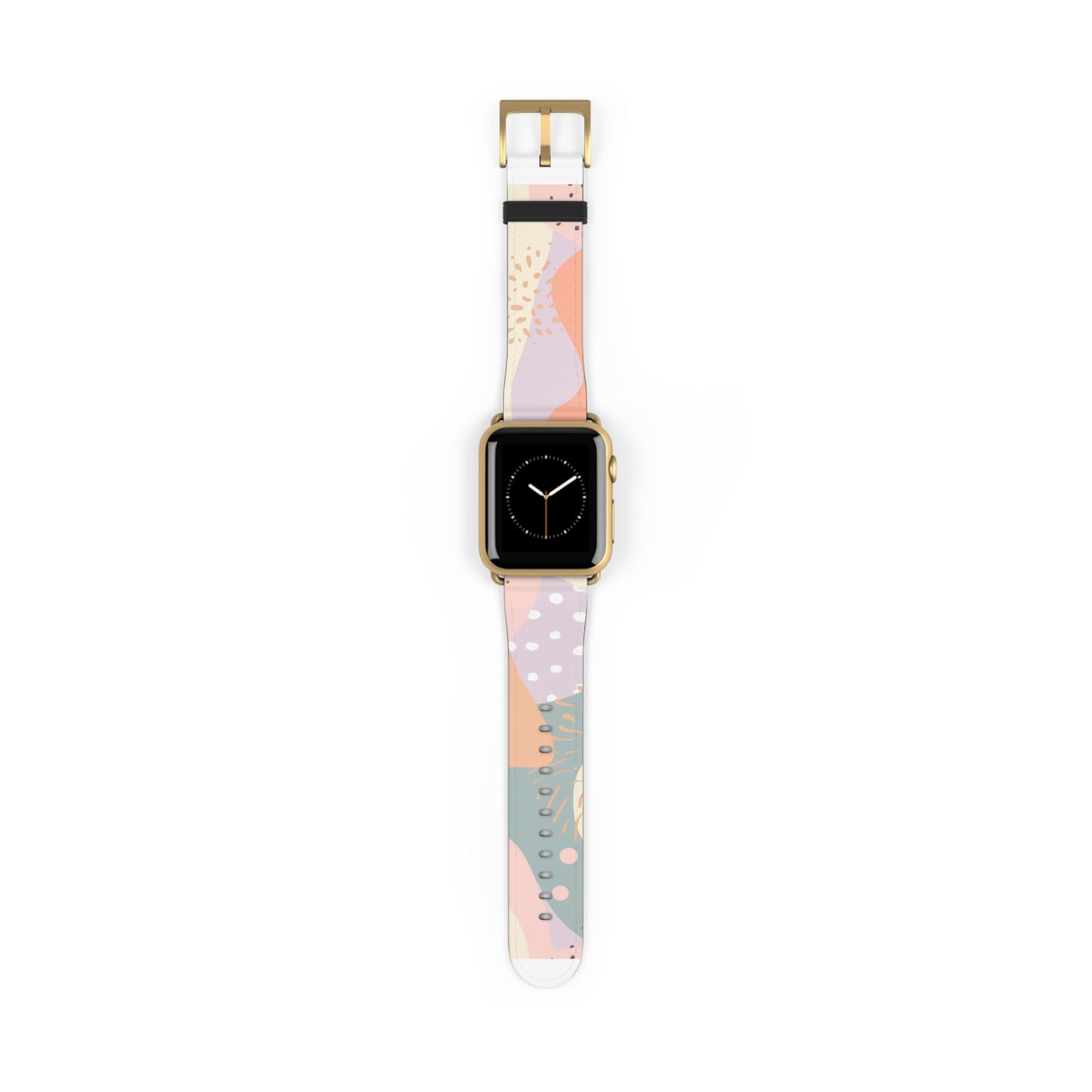 Modern Pastel Apple Watch Strap, Abstract Geometric Pattern Band, Chic Contemporary Accessory for Trendsetters. Apple Watch Band Apple Watch Straps For Series 4 5 6 7 8 9 ULTRA SE 38/40/41mm & 42/44/45mm Vegan Faux Leather Band