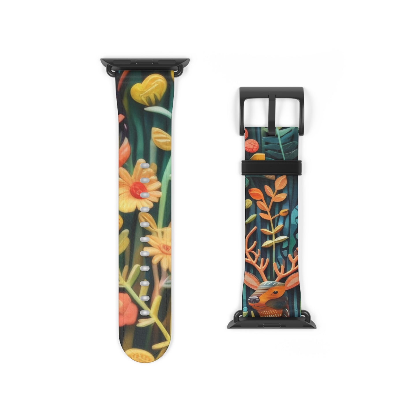 Cinturino per Apple Watch Fauna e flora della foresta incantata, Whimsical Woodland CreatK 