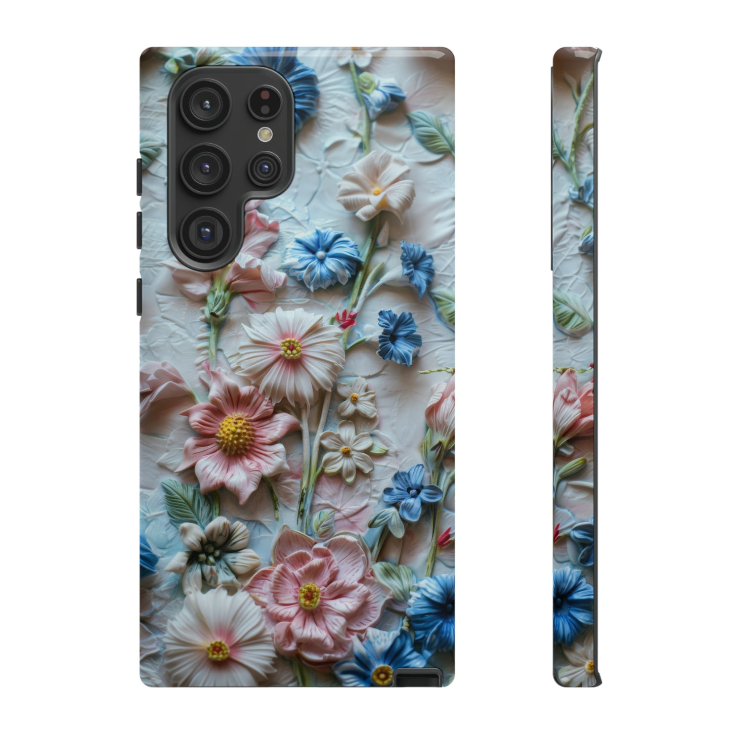 Florale Handyhülle, 3D Blumentextur Handyhülle, Schützendes &amp; stylisches Smartphone Accessoire, Robuste Handyhüllen 