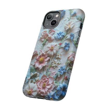 Florale Handyhülle, 3D Blumentextur Handyhülle, Schützendes &amp; stylisches Smartphone Accessoire, Robuste Handyhüllen 