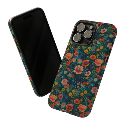 Custodia per iPhone Prato vibrante, esplosione floreale colorata, cover per telefono resistente ed elegante, custodie per telefono resistenti