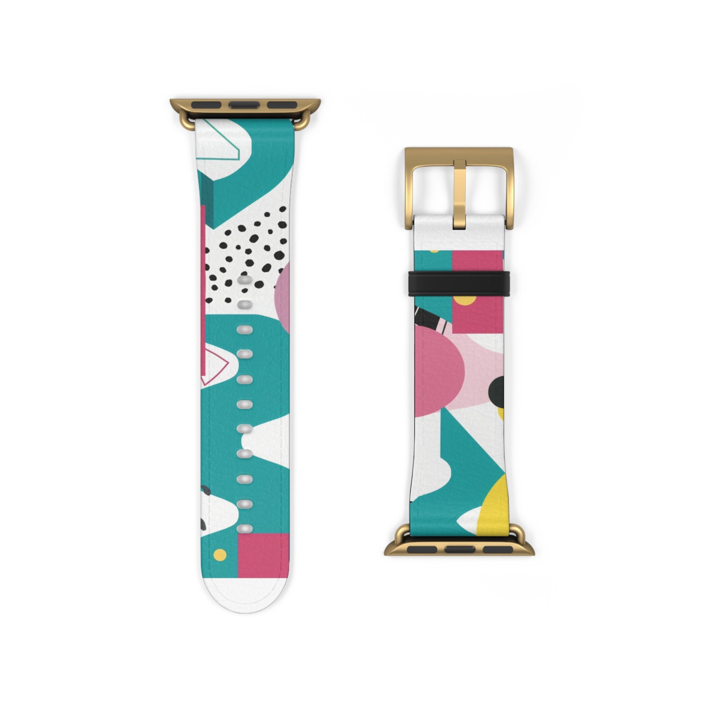 Modern Pop Art Apple Watch Band | Bold Abstract Design Strap | Colorful Fashion Watch Accessory | Contemporary Style Enthusiast Gift. Apple Watch Band Apple Watch Straps For Series 4 5 6 7 8 9 ULTRA SE 38/40/41mm & 42/44/45mm Vegan Faux Leather Band