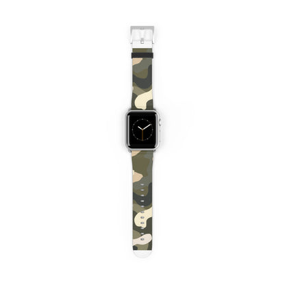 Tactical Camo Apple Watch Band | Military-Style Camouflage Strap | Rugged Outdoor Smartwatch Accessory | Adventure Seeker Wristwear. Apple Watch Band Apple Watch Straps For Series 4 5 6 7 8 9 ULTRA SE 38/40/41mm & 42/44/45mm Vegan Faux Leather Band