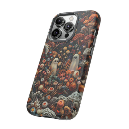 Cosmic Fantasy iPhone Case, Space-Themed Mushroom Design, Protective Cover with Galactic Charm, Tough Phone Cases