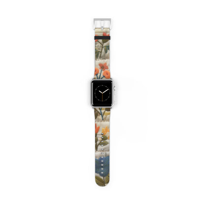 Cozy Autumn Vibes Knitted Pattern Apple Watch Band, Warm Tones & Textured Design Smartwatch Strap. Apple Watch Band Apple Watch Straps For Series 4 5 6 7 8 9 ULTRA SE 38/40/41mm & 42/44/45mm Vegan Faux Leather Band