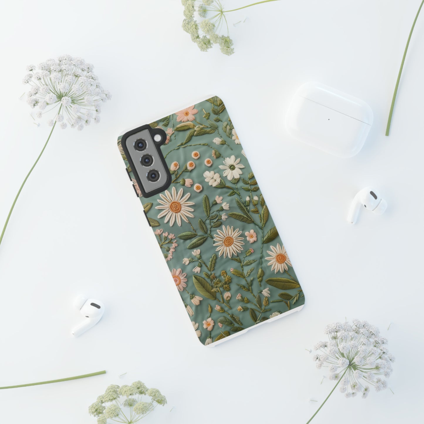 Custodia per telefono Serene Daisy Garden, cover dal design floreale Spring Bloom per smartphone, custodie per telefoni resistenti 