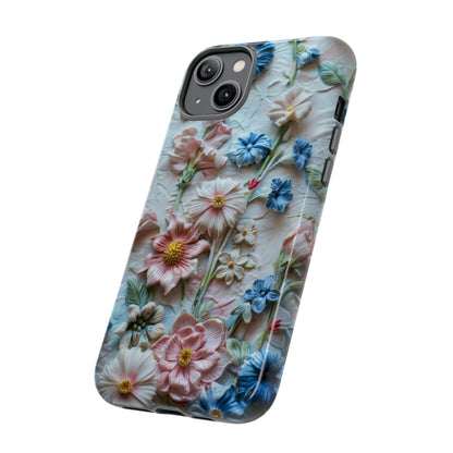 Florale Handyhülle, 3D Blumentextur Handyhülle, Schützendes &amp; stylisches Smartphone Accessoire, Robuste Handyhüllen 