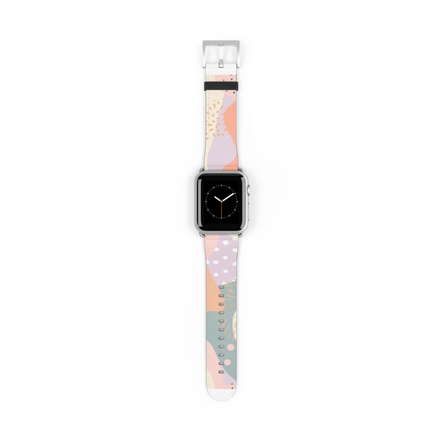 Modern Pastel Apple Watch Strap, Abstract Geometric Pattern Band, Chic Contemporary Accessory for Trendsetters. Apple Watch Band Apple Watch Straps For Series 4 5 6 7 8 9 ULTRA SE 38/40/41mm & 42/44/45mm Vegan Faux Leather Band