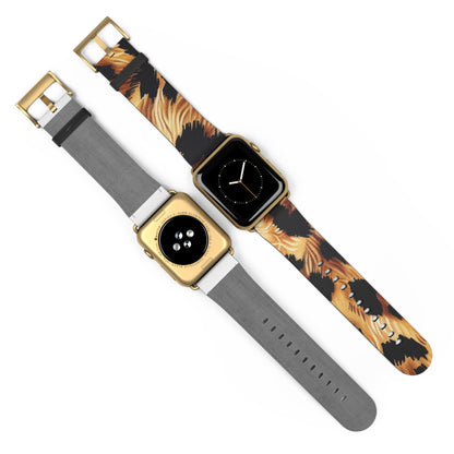 Chic Leopard Print Apple Watch Band, Classic Animal Spotted Pattern, Exotic Fashion Smartwatch Accessory. Apple Watch Band Apple Watch Straps For Series 4 5 6 7 8 9 ULTRA SE 38/40/41mm & 42/44/45mm Vegan Faux Leather Band