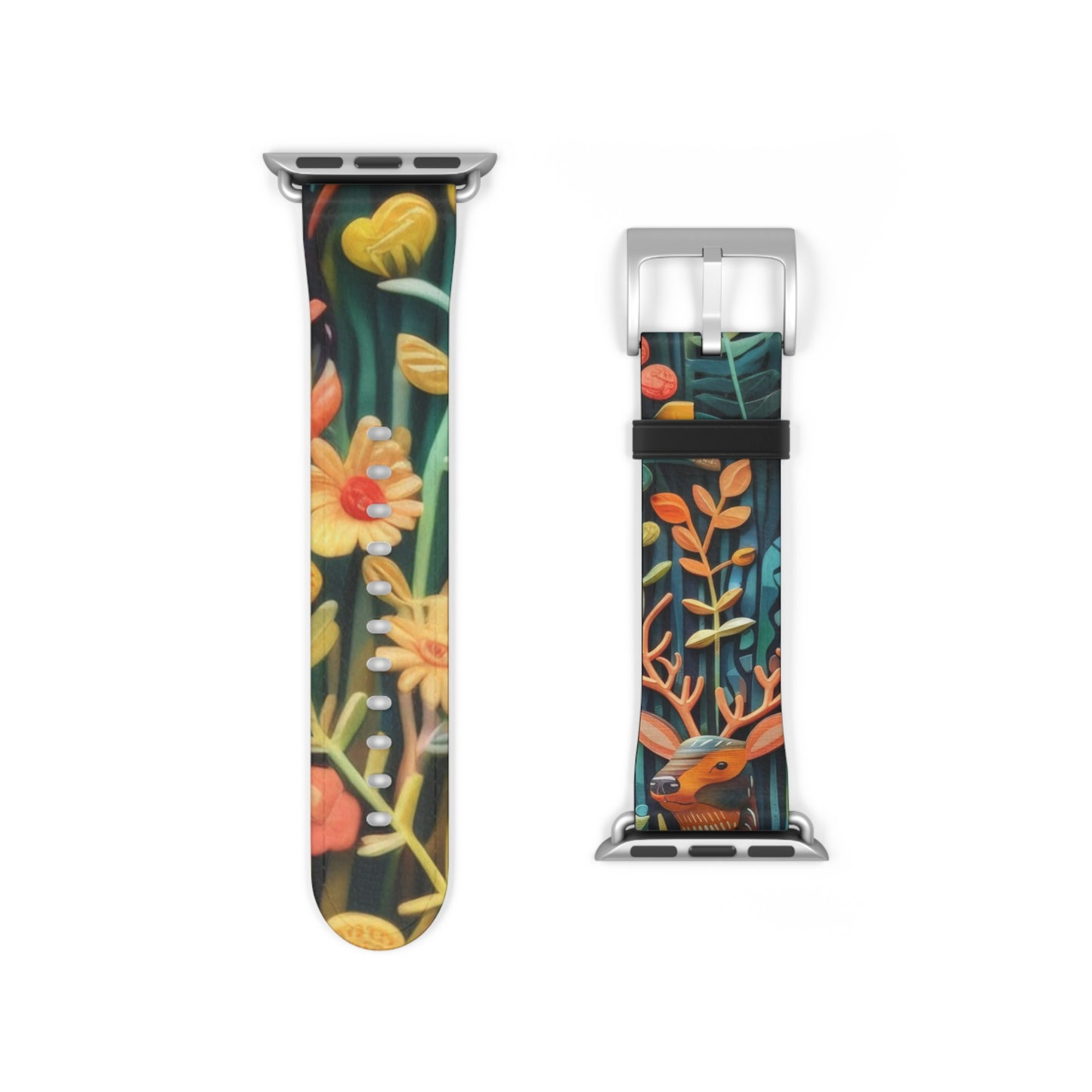 Cinturino per Apple Watch Fauna e flora della foresta incantata, Whimsical Woodland CreatK 