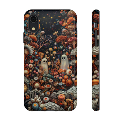 Cosmic Fantasy iPhone Case, Space-Themed Mushroom Design, Protective Cover with Galactic Charm, Tough Phone Cases