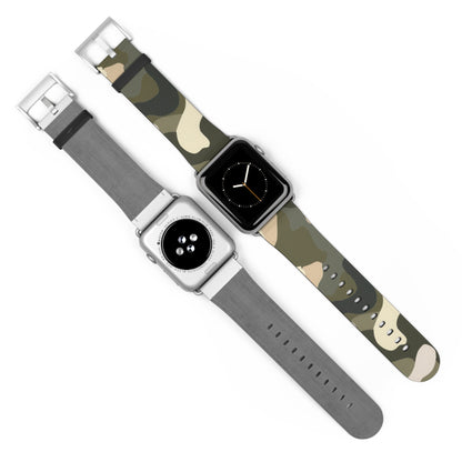 Tactical Camo Apple Watch Band | Military-Style Camouflage Strap | Rugged Outdoor Smartwatch Accessory | Adventure Seeker Wristwear. Apple Watch Band Apple Watch Straps For Series 4 5 6 7 8 9 ULTRA SE 38/40/41mm & 42/44/45mm Vegan Faux Leather Band