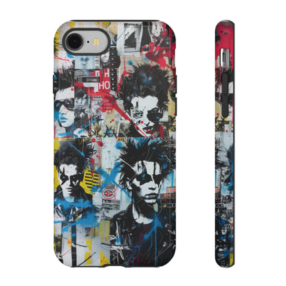 Urban Punk Graffiti Art Phone Case, Durable Protective Cover for Latest Models, Eye-Catching Street Style Accessory, Tough Cases