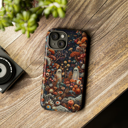 Cosmic Fantasy iPhone Case, Space-Themed Mushroom Design, Protective Cover with Galactic Charm, Tough Phone Cases