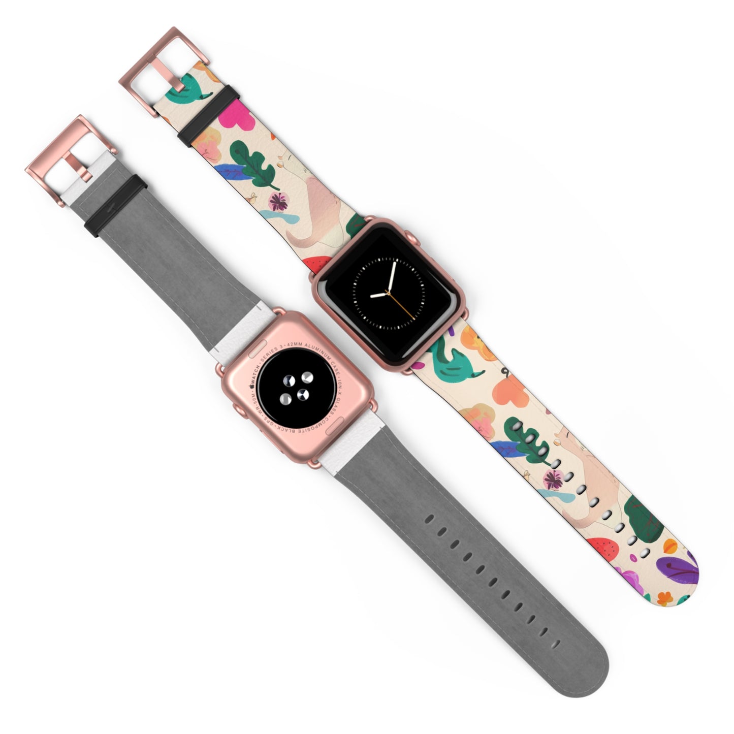 Whimsical Abstract Art Apple Watch Band | Colorful Illustrative Design Strap | Modern Artistic Watch Accessory | Eclectic Style Gift. Apple Watch Band Apple Watch Straps For Series 4 5 6 7 8 9  ULTRA SE 38/40/41mm & 42/44/45mm Vegan Faux Leather Band