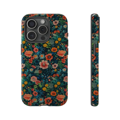 Custodia per iPhone Prato vibrante, esplosione floreale colorata, cover per telefono resistente ed elegante, custodie per telefono resistenti