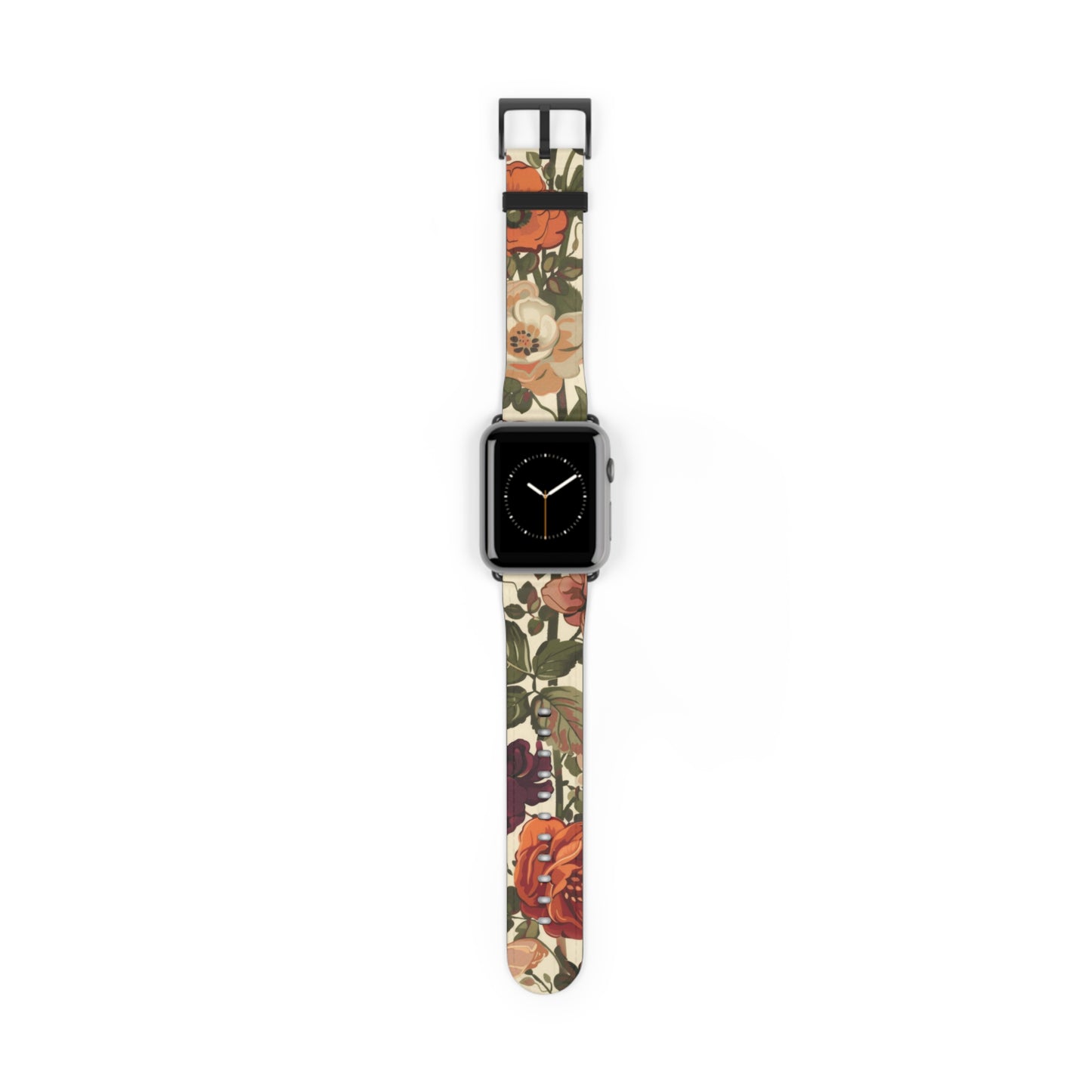 Autumn Harvest Floral Apple Watch Band | Rustic Bouquet Design Strap | Earthy Toned Smartwatch Accessory | Fall Fashion Statement Piece. Apple Watch Band Apple Watch Straps For Series 4 5 6 7 8 9 ULTRA SE 38/40/41mm & 42/44/45mm Vegan Faux Leather Band