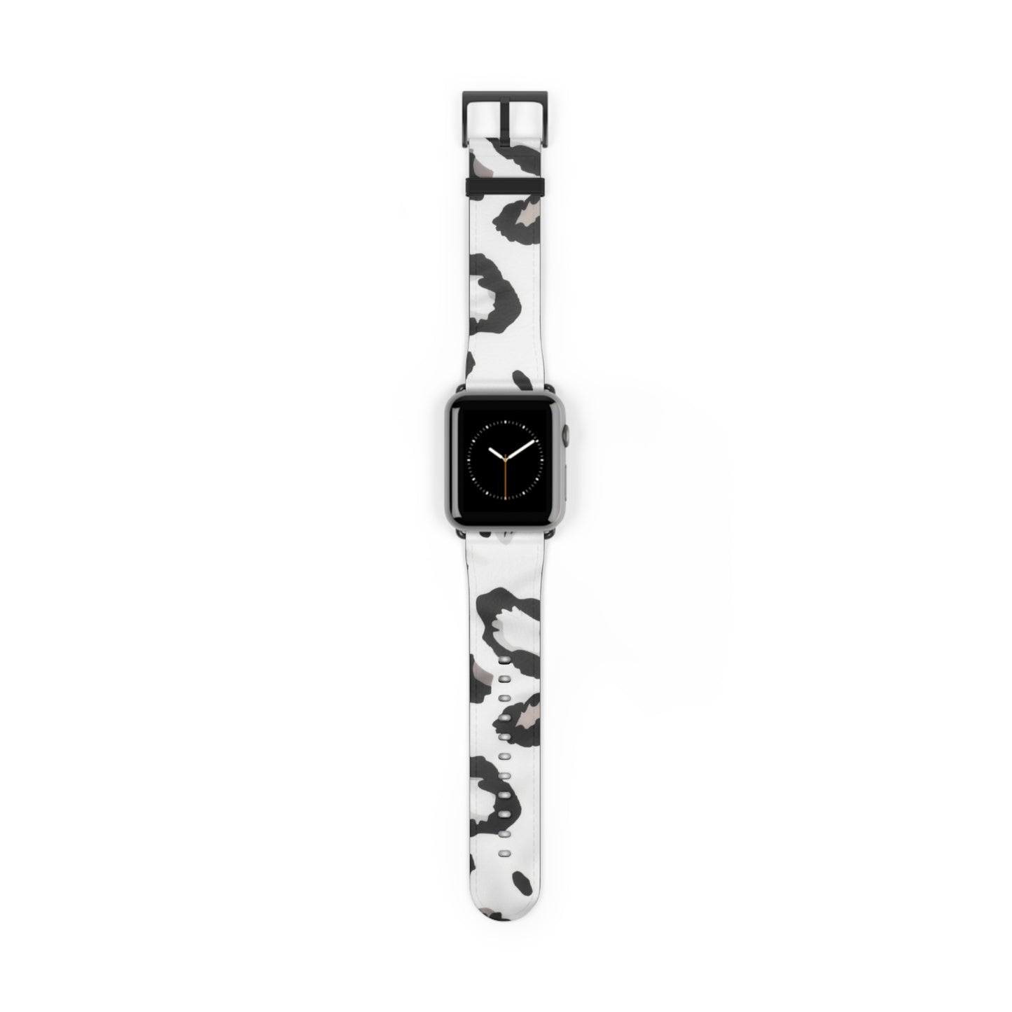 Modernes einfarbiges Apple Watch-Armband mit Kuh-Print | Schickes schwarz-weißes Armband. Apple Watch-Armband Apple Watch-Armbänder für Serie 4, 5, 6, 7, 8, 9, ULTRA SE, 38/40/41 mm und 42/44/45 mm, veganes Kunstlederarmband 