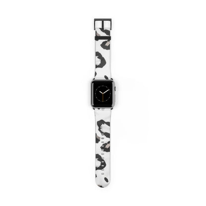 Modernes einfarbiges Apple Watch-Armband mit Kuh-Print | Schickes schwarz-weißes Armband. Apple Watch-Armband Apple Watch-Armbänder für Serie 4, 5, 6, 7, 8, 9, ULTRA SE, 38/40/41 mm und 42/44/45 mm, veganes Kunstlederarmband 