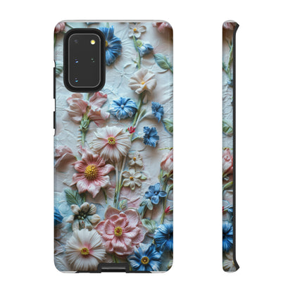 Florale Handyhülle, 3D Blumentextur Handyhülle, Schützendes &amp; stylisches Smartphone Accessoire, Robuste Handyhüllen 