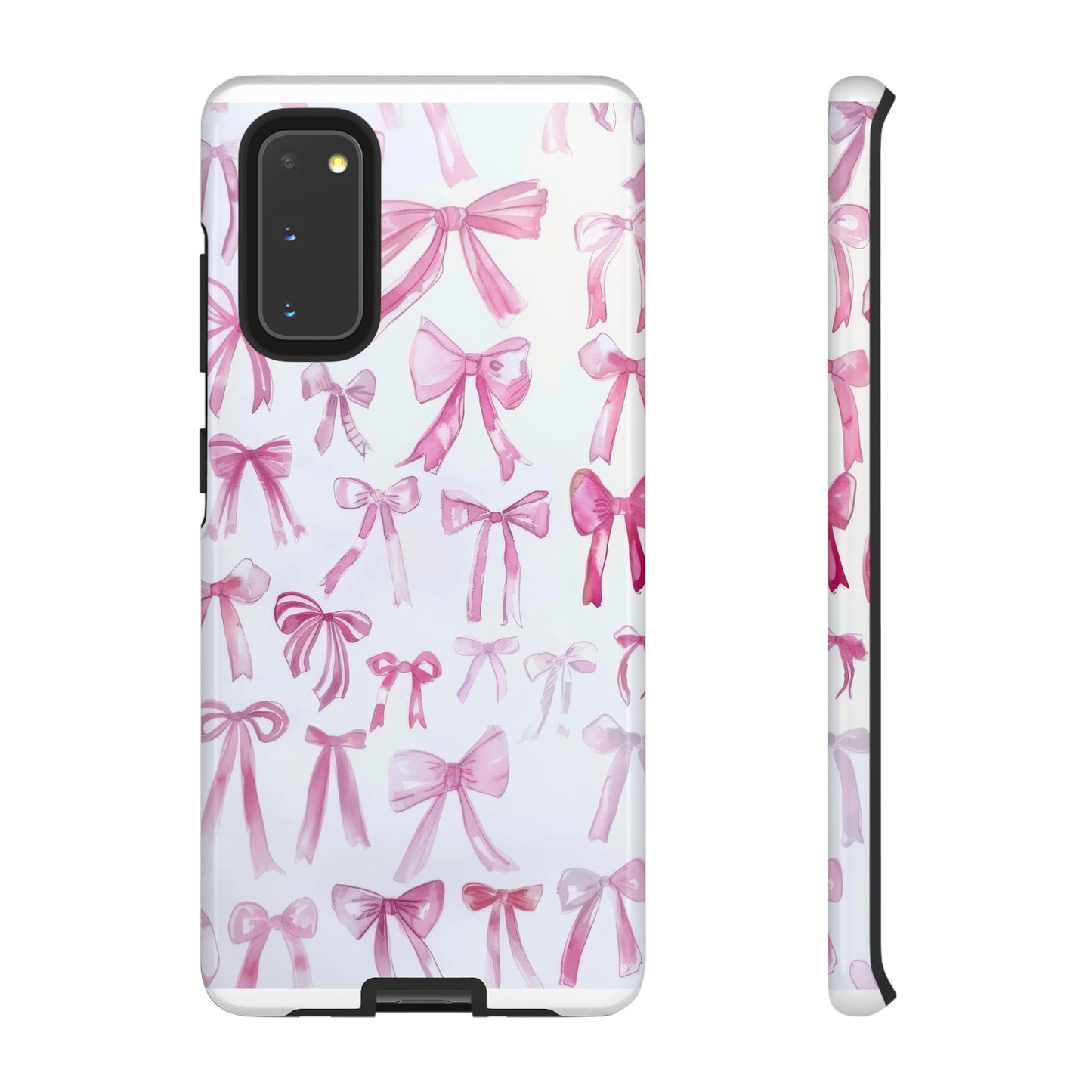 Pretty Pink Bows Phone Case, Feminine Ribbon Design Cover for Smartphones, Charming Accessory, Tough Phone Cases