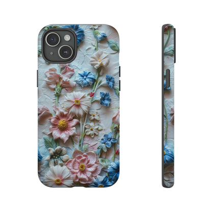 Florale Handyhülle, 3D Blumentextur Handyhülle, Schützendes &amp; stylisches Smartphone Accessoire, Robuste Handyhüllen 