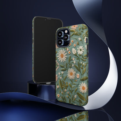 Custodia per telefono Serene Daisy Garden, cover dal design floreale Spring Bloom per smartphone, custodie per telefoni resistenti 