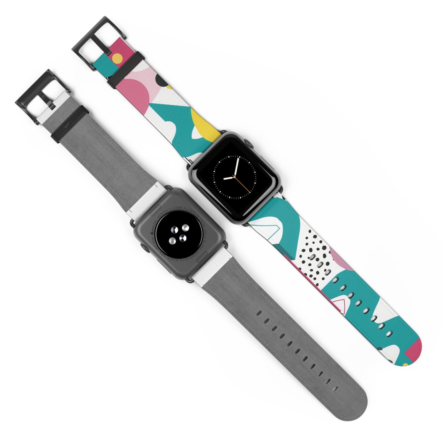 Modern Pop Art Apple Watch Band | Bold Abstract Design Strap | Colorful Fashion Watch Accessory | Contemporary Style Enthusiast Gift. Apple Watch Band Apple Watch Straps For Series 4 5 6 7 8 9 ULTRA SE 38/40/41mm & 42/44/45mm Vegan Faux Leather Band