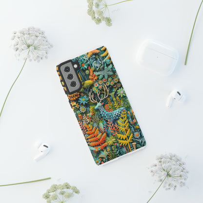 Zauberhafte Waldhirsch iPhone Hülle, Zauberhaftes Fauna- und Flora-Design, Schützende, von der Natur inspirierte Hülle, Robuste Handyhüllen