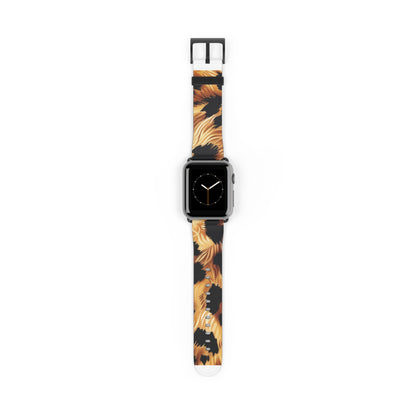 Chic Leopard Print Apple Watch Band, Classic Animal Spotted Pattern, Exotic Fashion Smartwatch Accessory. Apple Watch Band Apple Watch Straps For Series 4 5 6 7 8 9 ULTRA SE 38/40/41mm & 42/44/45mm Vegan Faux Leather Band