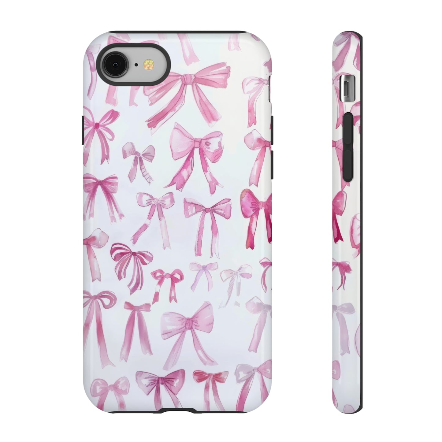 Pretty Pink Bows Phone Case, Feminine Ribbon Design Cover for Smartphones, Charming Accessory, Tough Phone Cases