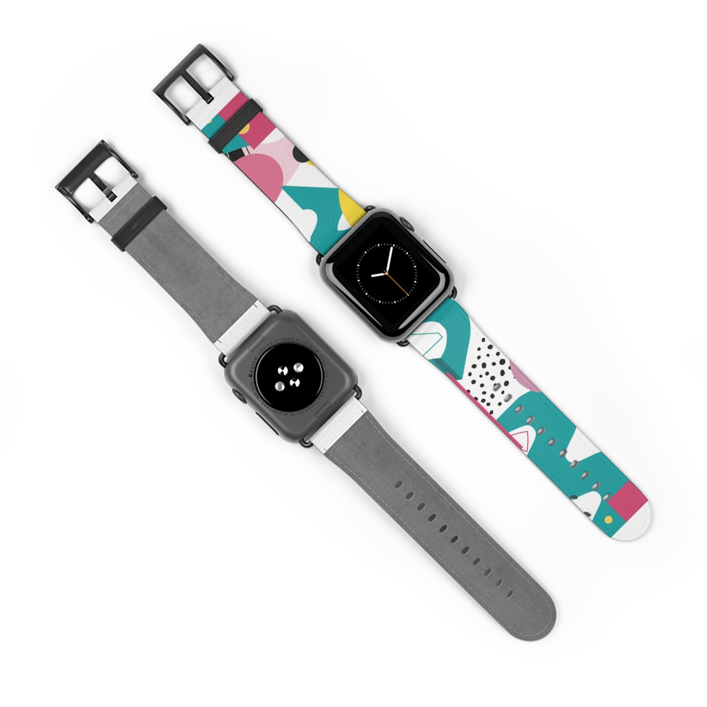 Modern Pop Art Apple Watch Band | Bold Abstract Design Strap | Colorful Fashion Watch Accessory | Contemporary Style Enthusiast Gift. Apple Watch Band Apple Watch Straps For Series 4 5 6 7 8 9 ULTRA SE 38/40/41mm & 42/44/45mm Vegan Faux Leather Band