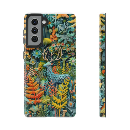 Zauberhafte Waldhirsch iPhone Hülle, Zauberhaftes Fauna- und Flora-Design, Schützende, von der Natur inspirierte Hülle, Robuste Handyhüllen