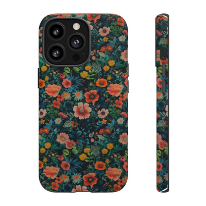 Custodia per iPhone Prato vibrante, esplosione floreale colorata, cover per telefono resistente ed elegante, custodie per telefono resistenti