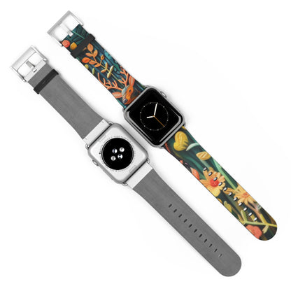 Cinturino per Apple Watch Fauna e flora della foresta incantata, Whimsical Woodland CreatK 