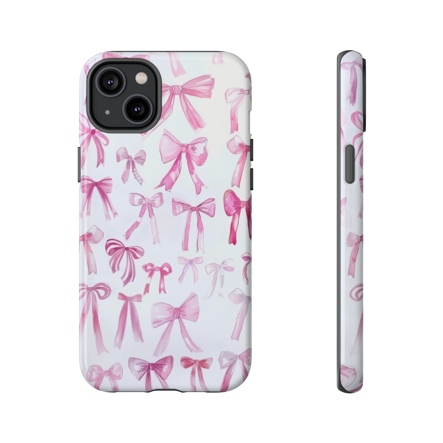 Pretty Pink Bows Phone Case, Feminine Ribbon Design Cover for Smartphones, Charming Accessory, Tough Phone Cases