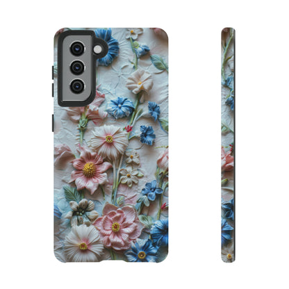 Florale Handyhülle, 3D Blumentextur Handyhülle, Schützendes &amp; stylisches Smartphone Accessoire, Robuste Handyhüllen 