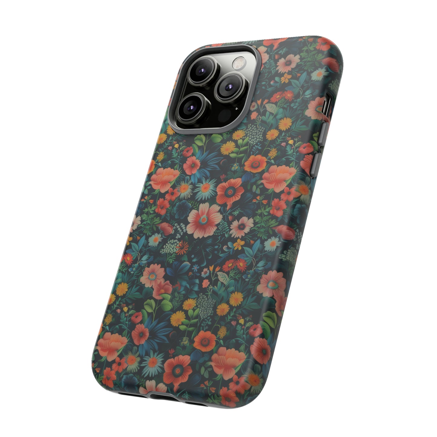 Custodia per iPhone Prato vibrante, esplosione floreale colorata, cover per telefono resistente ed elegante, custodie per telefono resistenti